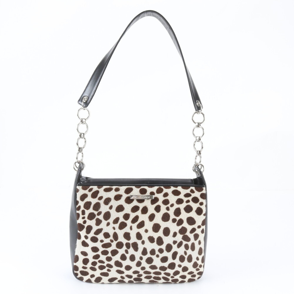 YSL Yves Saint Laurent Calf Hair Leather Chain Shoulder Bag Tote Handbag for ...